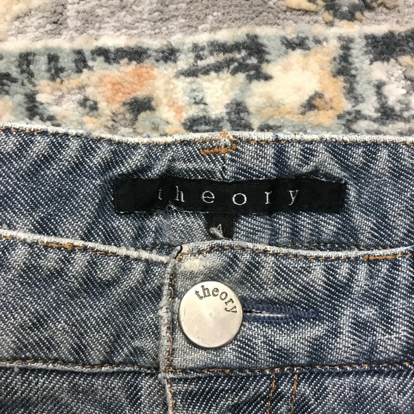 Theory lowrise flare wideleg denim - Picture 2 of 8